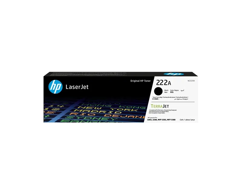 HP 222A Black Original LaserJet Toner Cartridge W2220A