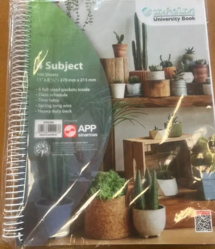 College Notebook Spiral A4 4 Subjects