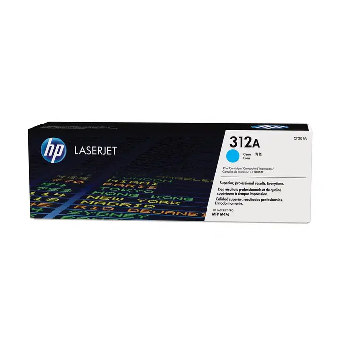 HP 312A Original LaserJet Toner Cartridge - Cyan CF381A