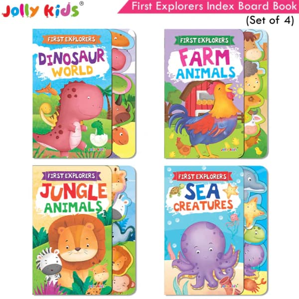 Jolly Kids First Explorer Index Board Books Set of 4