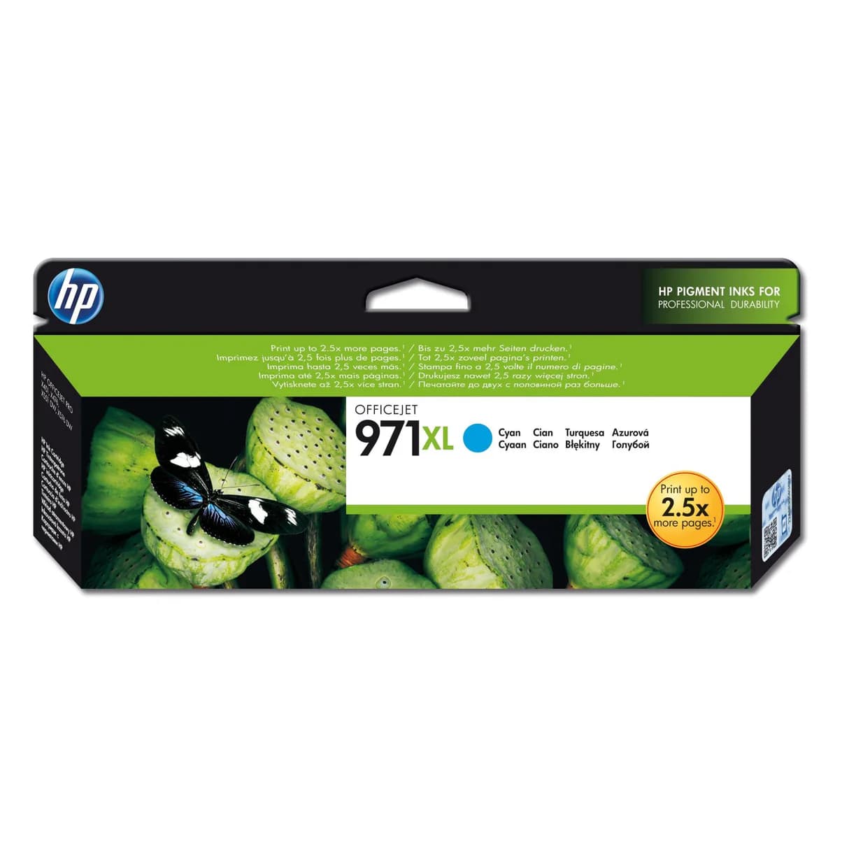 HP 971XL High Yield Cyan Original Ink Cartridge CN626AE