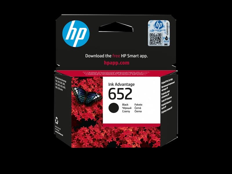 HP 652 Black Original Ink Advantage Cartridge F6V25AE