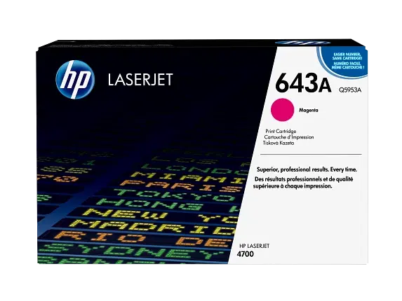 HP 643A Magenta Original LaserJet Toner Cartridge Q5953A