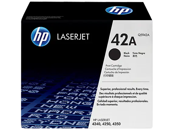 HP 42A Black Original LaserJet Toner Cartridge Q5942A