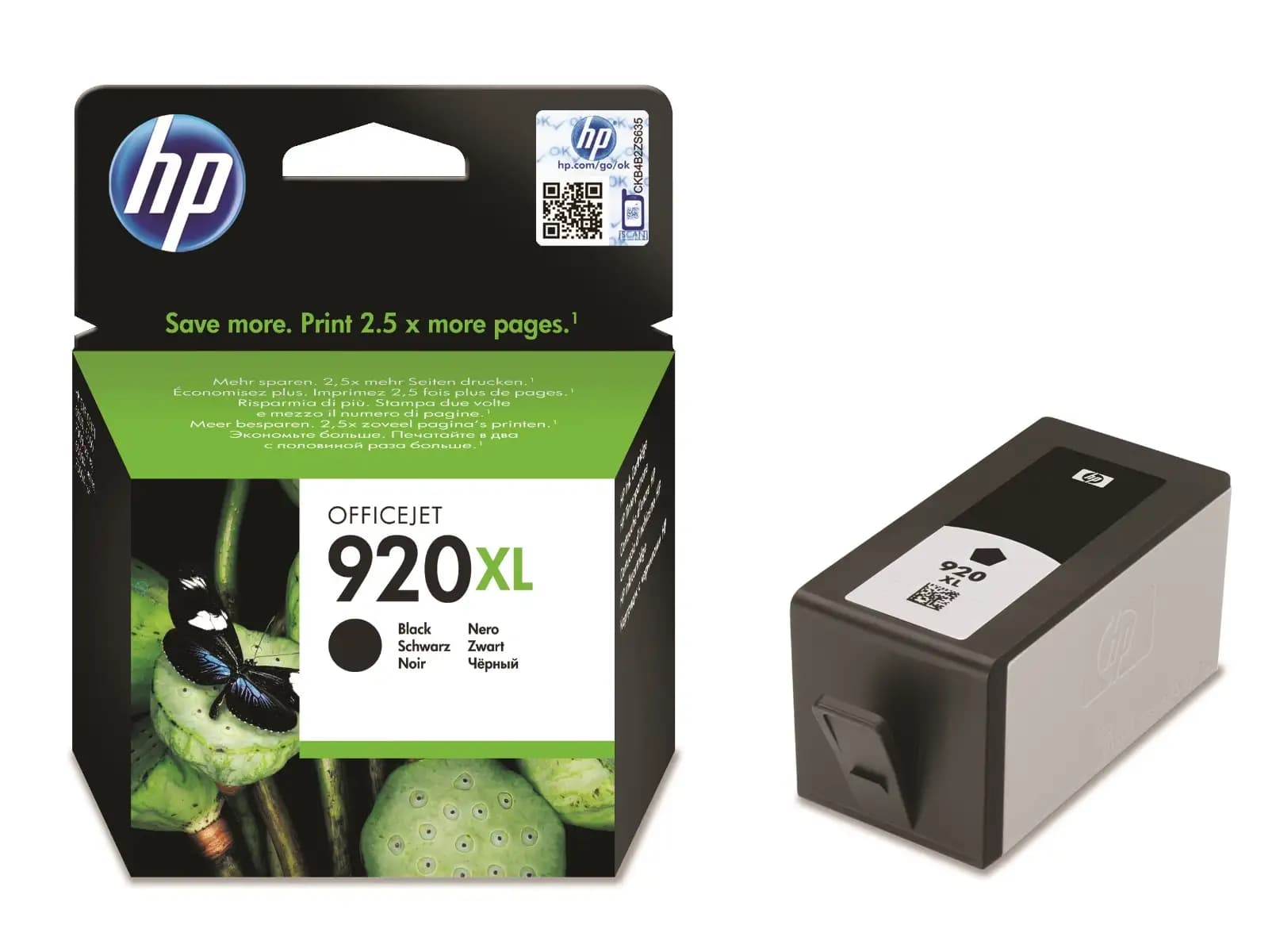 HP 920XL High-Capacity Black Ink Cartridge CD975AE
