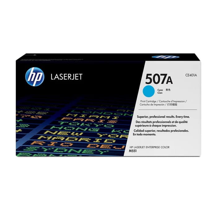 HP 507A Original LaserJet Toner Cartridge - Cyan CE401A