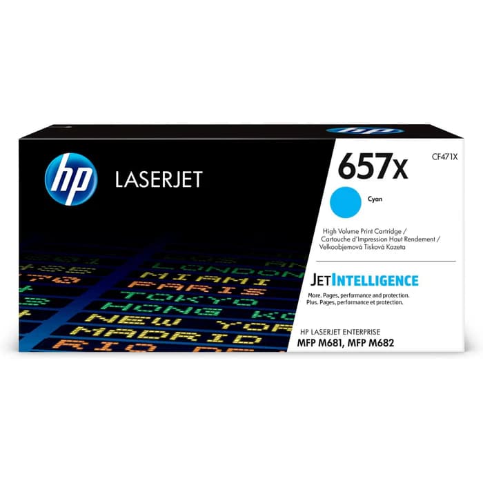 HP 657X High Yield Original LaserJet Toner Cartridge Cyan CF471X
