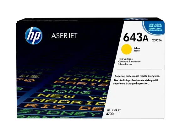 HP 643A Yellow Original LaserJet Toner Cartridge Q5952A