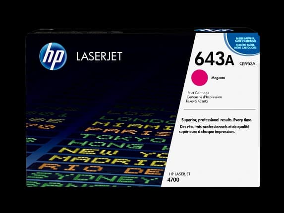 HP 643A Magenta Original LaserJet Toner Cartridge Q5953A