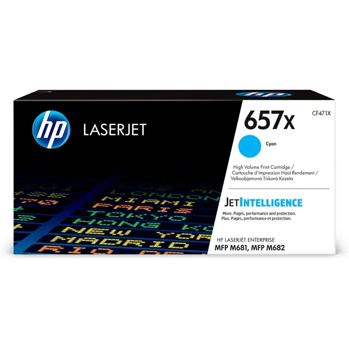 HP 657X High Yield Original LaserJet Toner Cartridge Cyan CF471X