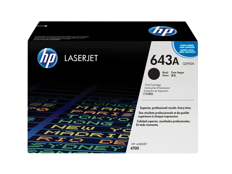 HP 643A Black Original LaserJet Toner Cartridge Q5950A