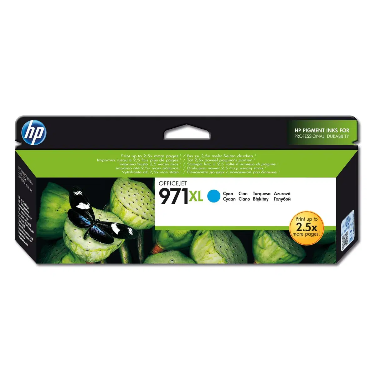 HP 971XL High Yield Cyan Original Ink Cartridge CN626AE
