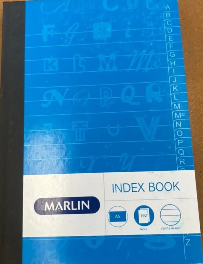 Index Book A5 192Pg Bond