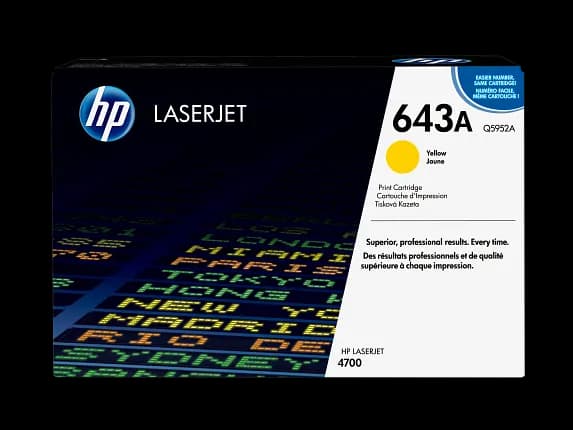 HP 643A Yellow Original LaserJet Toner Cartridge Q5952A