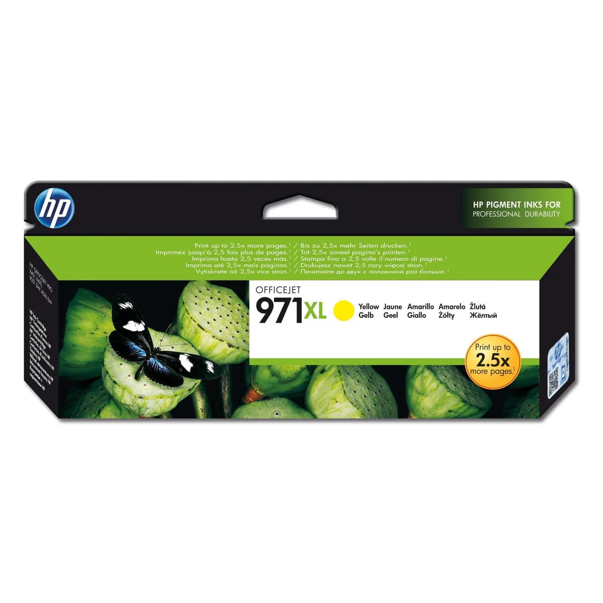 HP 971XL High Yield Yellow Original Ink Cartridge CN628AE