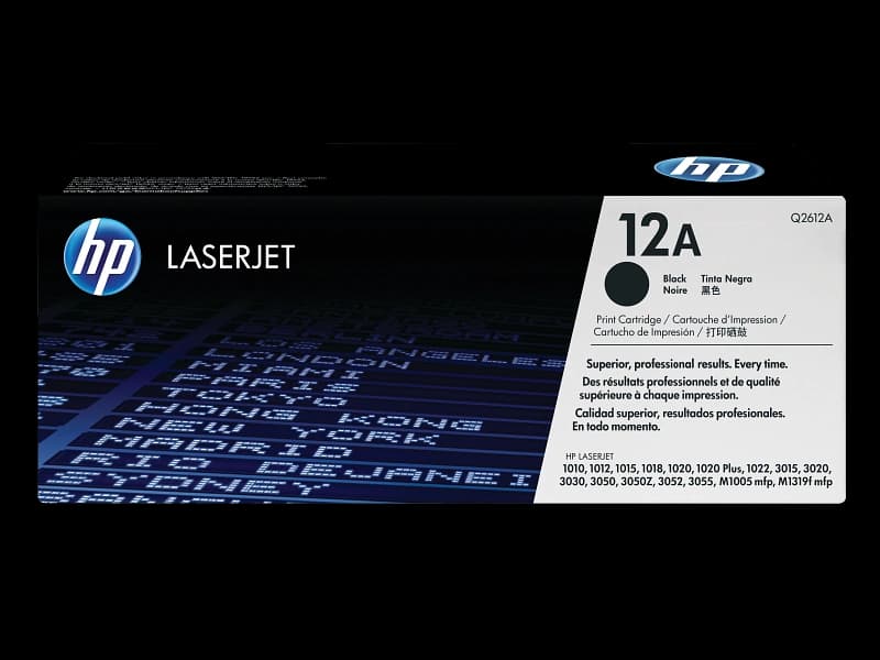 HP 12A Black Original LaserJet Toner Cartridge Q2612A