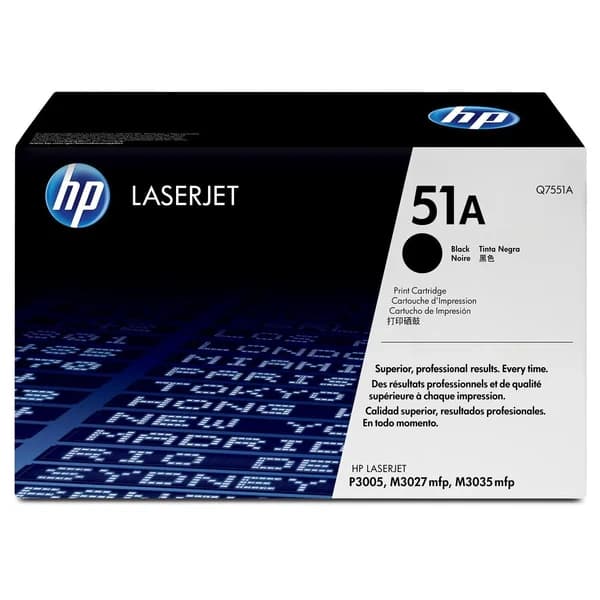 HP 51A Original LaserJet Toner Cartridge - Black Q7551A