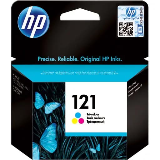 HP 121 Tri-Colour Printer Ink Cartridge Original CC643HE Single-pack