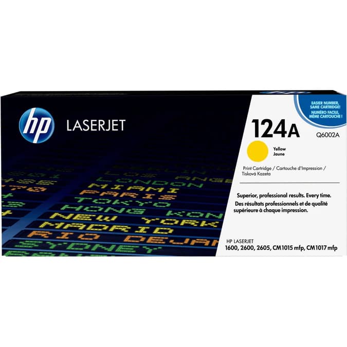 HP 124A Yellow Toner Cartridge (Q6002A)